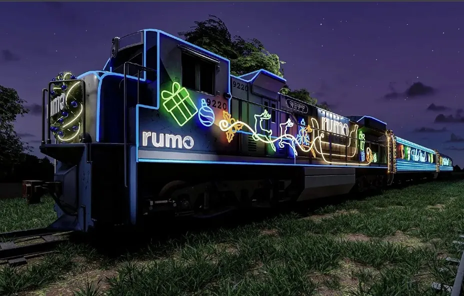 Trem especial com decorações de Natal passará por Suzano neste domingo