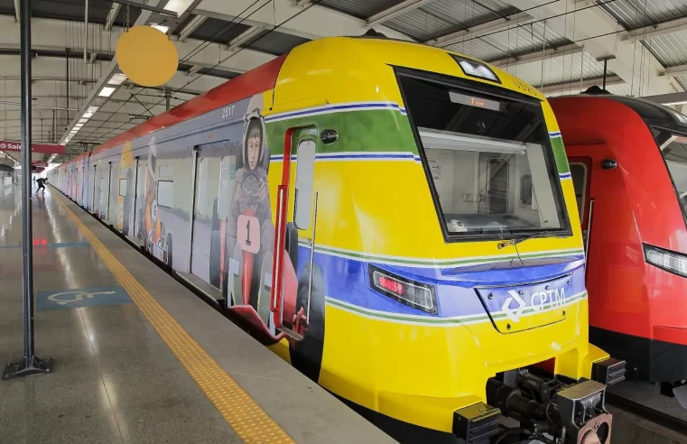 Trem temático do Ayrton Senna começa a circular na Linha 11–Coral