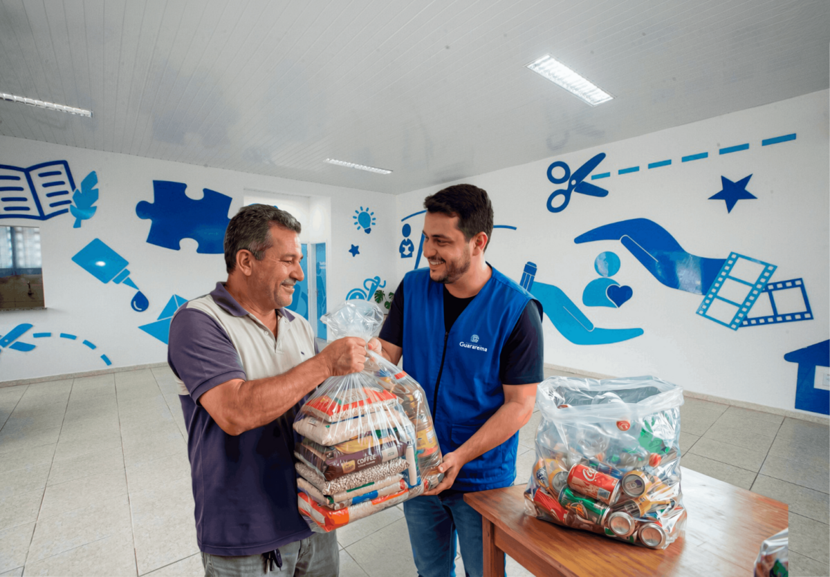 Guararema lança projeto que troca recicláveis por cesta básica