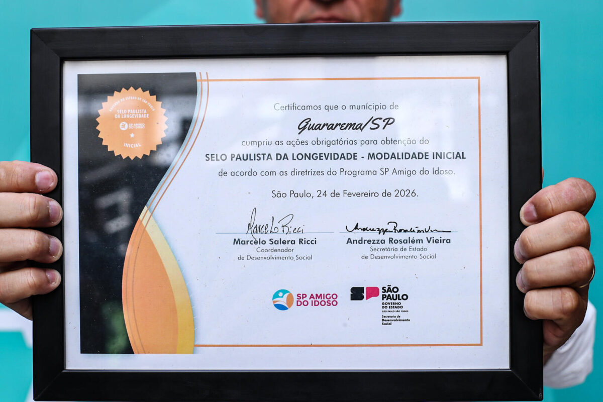 Guararema recebe Selo Paulista da Longevidade 