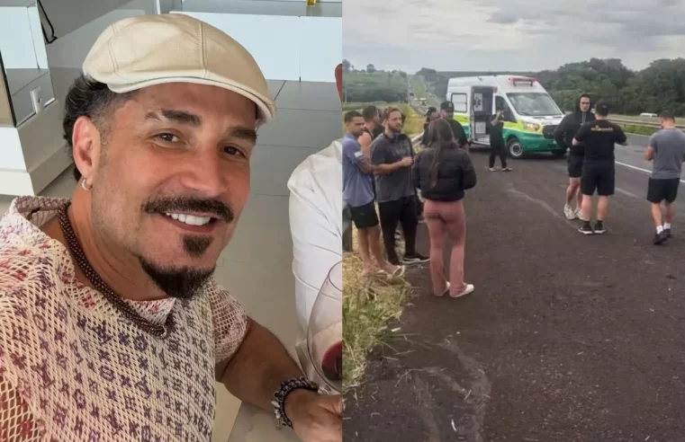 Cantor Latino e equipe sofrem acidente de ônibus no interior de São Paulo
