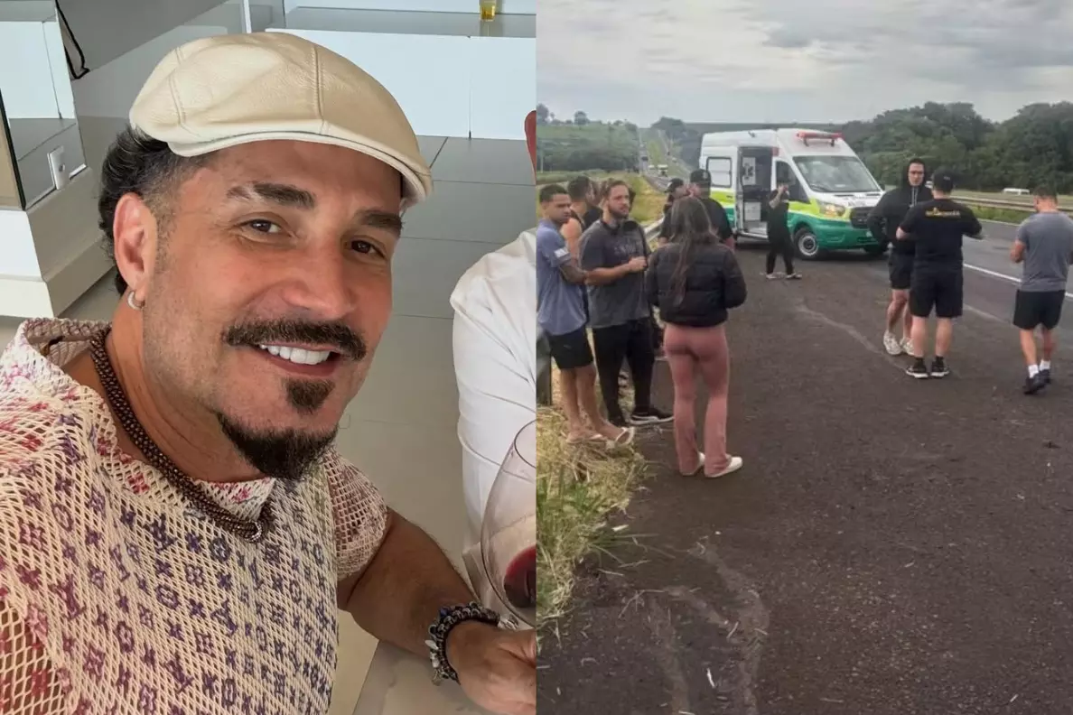 Cantor Latino e equipe sofrem acidente de ônibus no interior de São Paulo