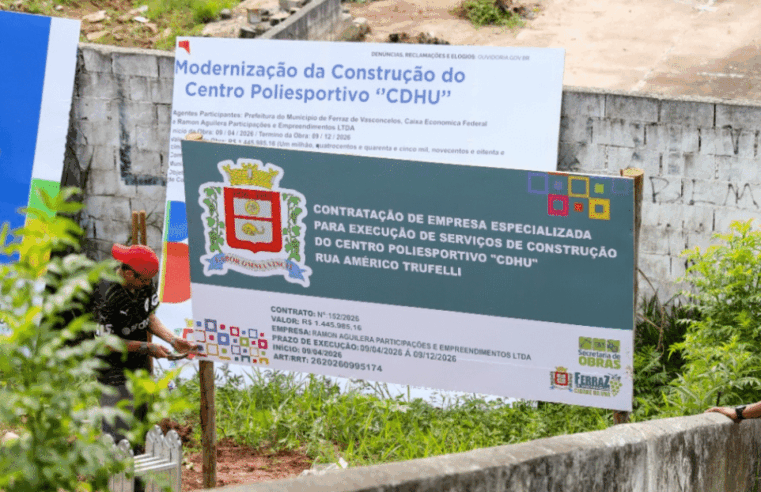 Ferraz de inicia obras de centro poliesportivo no Parque São Francisco
