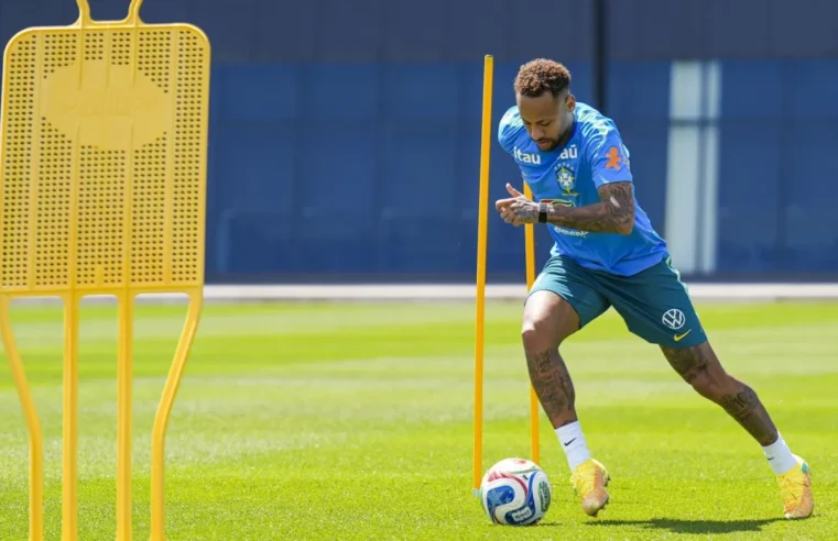 Neymar treina novamente, mas não deve ser titular contra Escócia