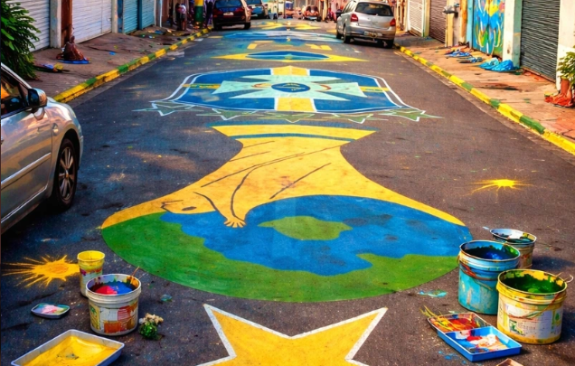 O que pode e o que não pode na pintura de rua para a Copa do Mundo